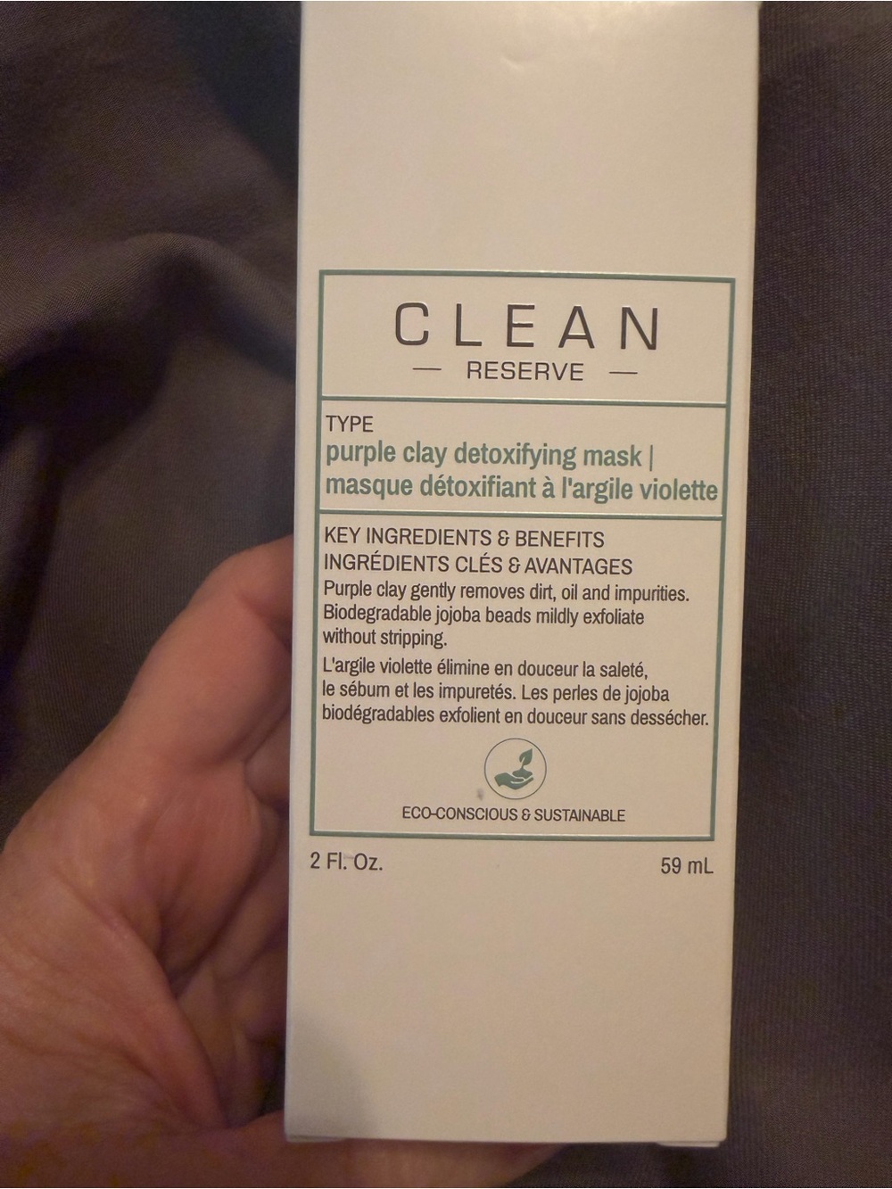 Clean Reserve Purple Clay Detoxifying Mask 50 ml 2 oz